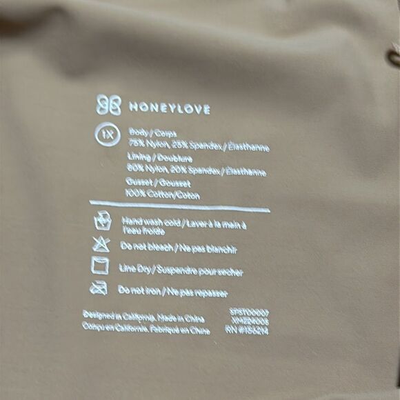 NWOT HoneyLove The SuperPower Short High Waist Mid Thigh Nude Shapewear Size 1X - Picture 10 of 11